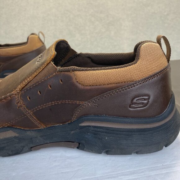 Skechers Shoes Relaxed Fit Seveno Mens Sz 11.5 Brown Leather Slip On‎ 66146 - Picture 13 of 16